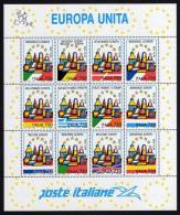 ITALIA - 1993 FOGLIETTO EUROPA UNTA MNH ** - Hojas Bloque