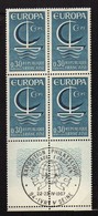 N° 1490 "EUROPA, Bloc De Quatre", Oblitération Expo Philatélique Ivry. - 1960-1969