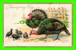 THANKSGIVING  DAY - TURKEYS AND BABYS - R. J. WEALTHY - RAPHAEL TUCK & SONS - - Giorno Del Ringraziamento