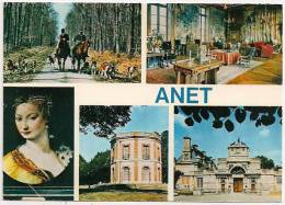 3CP.00.1455 - ANET - Multivues (Chasse à Courre, Château, Salle Des Gardes...) - Animée - Non écrite - Scan Recto-verso - Anet