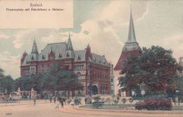 ROSTOCK, THEATERPLATZ MIT STANDEHAUS U. STEINOR - Rostock