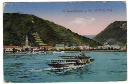 Allemagne- St. Goarshaufen A. Rh. Mit Burg Katz- Bateau- Cpa Couleur - St. Goar