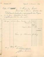 FACTURE LETTRE : COGNAC . BOULESTIN & Cie . 1909 . - Agricultura