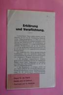 Erklarung Und Verpflichtung (double Pour La Fabrique) 1916 Rechnung Dokumente Commerciale Suisse Schweiz - Suiza