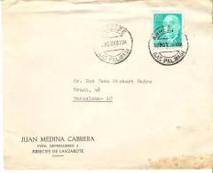 CARTA COMERCIAL 1968 ARRECIFE - Cartas & Documentos