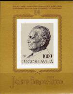 Marschall Tito 1972 Jugoslawien Block 17 ** 2€ Gemälde Des Präsidenten In Gold Bf S/s History Bloc Sheet Of Jugoslavija - Hojas Y Bloques