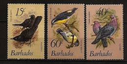 Barbade Barbados 1982 N° 545 / 7 ** Courant, Oiseaux, Quiscalus Lugubris, Columba Squamosa, Coereba Flaveola - Barbados (1966-...)