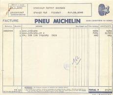 FACTURE LETTRE : CLERMONT FERRAND . PNEU MICHELIN . FACTURE . 1967 . - Verkehr & Transport