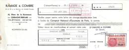 FACTURE LETTRE : CLERMONT FERRAND . RAMADE & COMBRE . LETTRE DE CHANGE DE 1964. - Verkehr & Transport