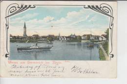 4240 EMMERICH, Hafen 1904, Lithographie, Jugendstilornamentik - Emmerich