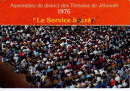 Assemblée De District Des Témoins De Jéhovah 1976 Le Service Sacré   (scan Recto Verso) - Andere & Zonder Classificatie