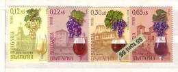 BULGARIA / Bulgarie 2001 WINE 4 Val.- MNH Complete Set - Vins & Alcools