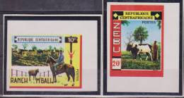 CENTRAFRICAINE   NON DENT/IMP  VACHES   YVERT N°129/130 **MNH   Réf 2463 - Vaches