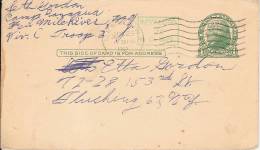 ENTIER / STATIONNARY : Carte/Card - Timbre / Stamp JEFFERSON + REVALUED 2ct P.O. DEPT. _ écrite / Written _ 29/07/1951 - 1941-60