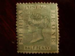 SIERRA LEONE 1859 Queen VITORIA  HALF PENNY GREEN UNUSED. - Sierra Leone (...-1960)