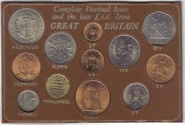 GREAT BRITAIN 1967 DECIMAL ISSUE 12 COINS FDC UNC 1/2+1/2+1+1+2+3+5+6+10+50 PENCE + FLORIN+HALF CROWN - M. Collections
