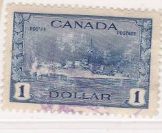 CANADA N° 218 1D BLEU DESTROYER "IROQUOIS" OBL - Unused Stamps