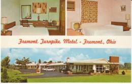 Fremont OH Ohio, Fremont Turnpike  Motel Lodging, Interior Views Television Great Decor, C1960s Vintage Postcard - Otros & Sin Clasificación