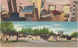 Rawlins WY Wyoming, Rawlins Motel Lodging, Great Interior Views Decor, C1940s/50s Vintage Linen Postcard - Other & Unclassified