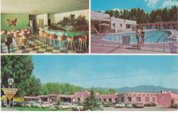 Taos NM New Mexico, Kachina Lodge & Motel Lodging, Coffee Shop Interior View, Autos C1960s Vintage Postcard - Otros & Sin Clasificación