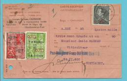 478 Op Carte-recepisse / Ontvangkaart Met Cirkelstempel MARCHIENNE-AU-PONT - 1936-51 Poortman