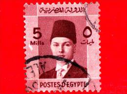 EGITTO - EGYPTE - Usato - 1937 - Reali - Re Farouk - King Farouk - 5 - Gebraucht