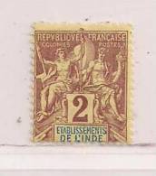 INDE   ( FRETIN - 1 )  1892  N° YVERT ET TELLIER  N° 2  N* - Unused Stamps