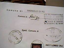 BAGNOLO DI PO  PAESE ROVIGO TIMBRO COMUNE  SEGNATASSE 500 LIRE VB1987 DZ7709 - Rovigo