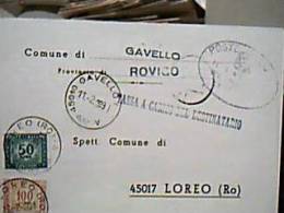 GAVELLO PAESE ROVIGO   TIMBRO DEL COMUNE  VB1981 DZ7722 - Rovigo