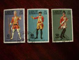 ST. VINCENT  1972 MILITARY UNIFORMS  FULL SET  THREE STAMPS USED. - St.Vincent (1979-...)