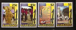 Barbade Barbados 2001 N° 1060 / 3 ** Indépendance, Déguisement, Musique, Tambours, Jeux, Guitare, Saxophone, Partition - Barbados (1966-...)