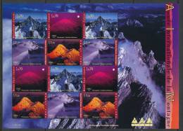 UN Geneva 2002 Michel # 440-443 Se-tenant Sheet, MNH** - Blokken & Velletjes