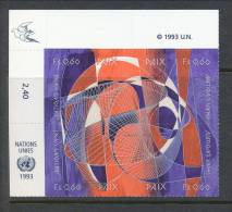 UN Geneva 1993 Michel # 235-238, Block Of 4 Stamps With Lable In Upper Left Corner , MNH - Blocks & Kleinbögen