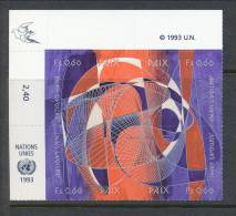 UN Geneva 1993 Michel # 235-238, Block Of 4 Stamps With Lable In Upper Left Corner , MNH - Blokken & Velletjes