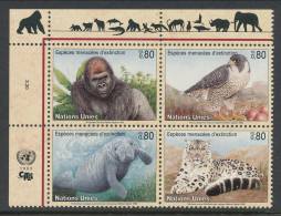 UN Geneva 1993 Michel # 227-230, Block Of 4 Stamps With Lable In Upper Left Corner , MNH - Blocks & Kleinbögen