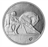 (!) LATVIA 2012 Karlis Zale Sculptor 1 Lats Silver Coin ,rider , Horse, Horseman  PROOF - Latvia