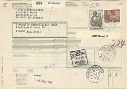 1985 Turmhan Ohne Leuchtstoff Auf Packetkarte Selten!! Aus Der Zeit 2.3.1985 - Covers & Documents