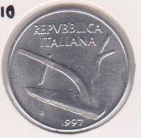 ITALIA  10  LIRAS  1.997  R  ALUMINIO  KM#93   SC/UNC     DL-10.182 - 5 Lire