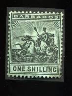 BARBADOS One Shilling   169 Fine Used   CV  14 £ - Barbados (...-1966)
