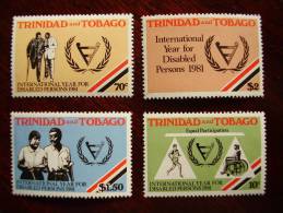 TRINIDAD & TOBAGO 1981 Int.YEAR For Disabled Persons Issue Of 4 Values To $ 2.00 MNH. - Trinité & Tobago (1962-...)