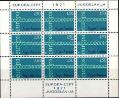 PIA -  JUGOSLAVIA  - 1971  : EUROPA  Mf  - (Yv  1343-44  X  9) - 1971