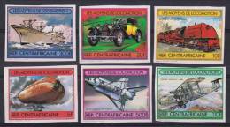 CENTRAFRICAINE   NON DENT/IMP  TRANSPORTS   YVERT N°511/4+PA258/9 **MNH Réf 2480 - Autres & Non Classés