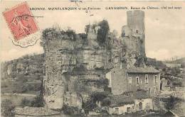 47  MONFLANQUIN . GAVAUDUN . RUINES DU CHÂTEAU . CÔTE SUD OUEST . - Monflanquin