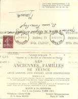 LES ANCIENNES FAMILLES DE FRANCE - BOIVIN & Cie. EDITEURS PARIS - CARTE DOUBLE OUVRANTE - Genealogia