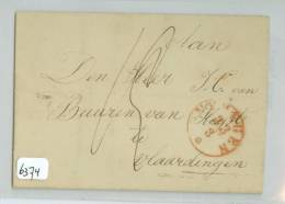 HANDGESCHREVEN BRIEF * VOORLOPER Uit 1854 Van NIJMEGEN Naar VLAARDINGEN (6374) - Lettres & Documents
