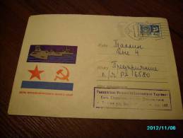 USSR  RUSSIA    , NAVY  SUBMARINE  CRUISER  AIRPLANE      , POSTAL STATIONERY  COVER ,  1967 - Duikboten