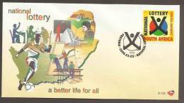 South Africa FDC 6.113 2000 National Lottery Lotto - Covers & Documents