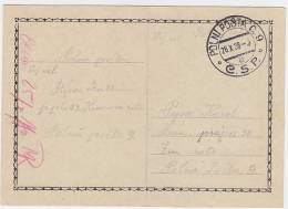 1938 Postal Card, Stationery. Feldpost, Fieldpost, Military. Polni Posta 9. Mobilization. (Q62010) - Cartas & Documentos