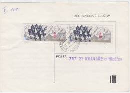 Czechoslovakia Postal Card, Stationery. Kravare U Hlucina 3.10.89. (B03116) - Briefe U. Dokumente