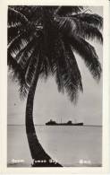 Guam, Tumon Bay, Ship In Harbor On C1940s/50s Vintage Real Photo Postcard - Guam